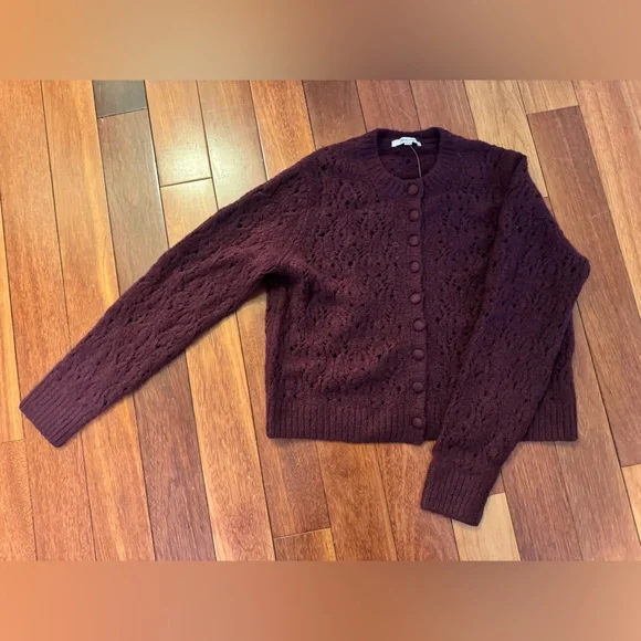 Madewell Pointelle-Stitch Cardigan in Cotton Blend - Picture 3 of 6